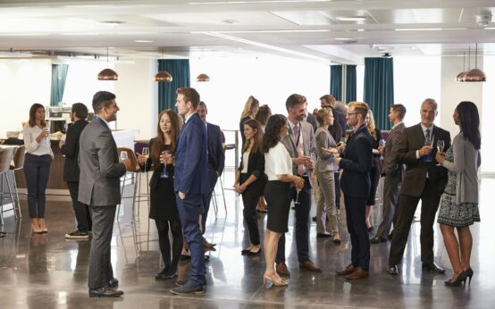 Delegates Networking At Conference Drinks Reception